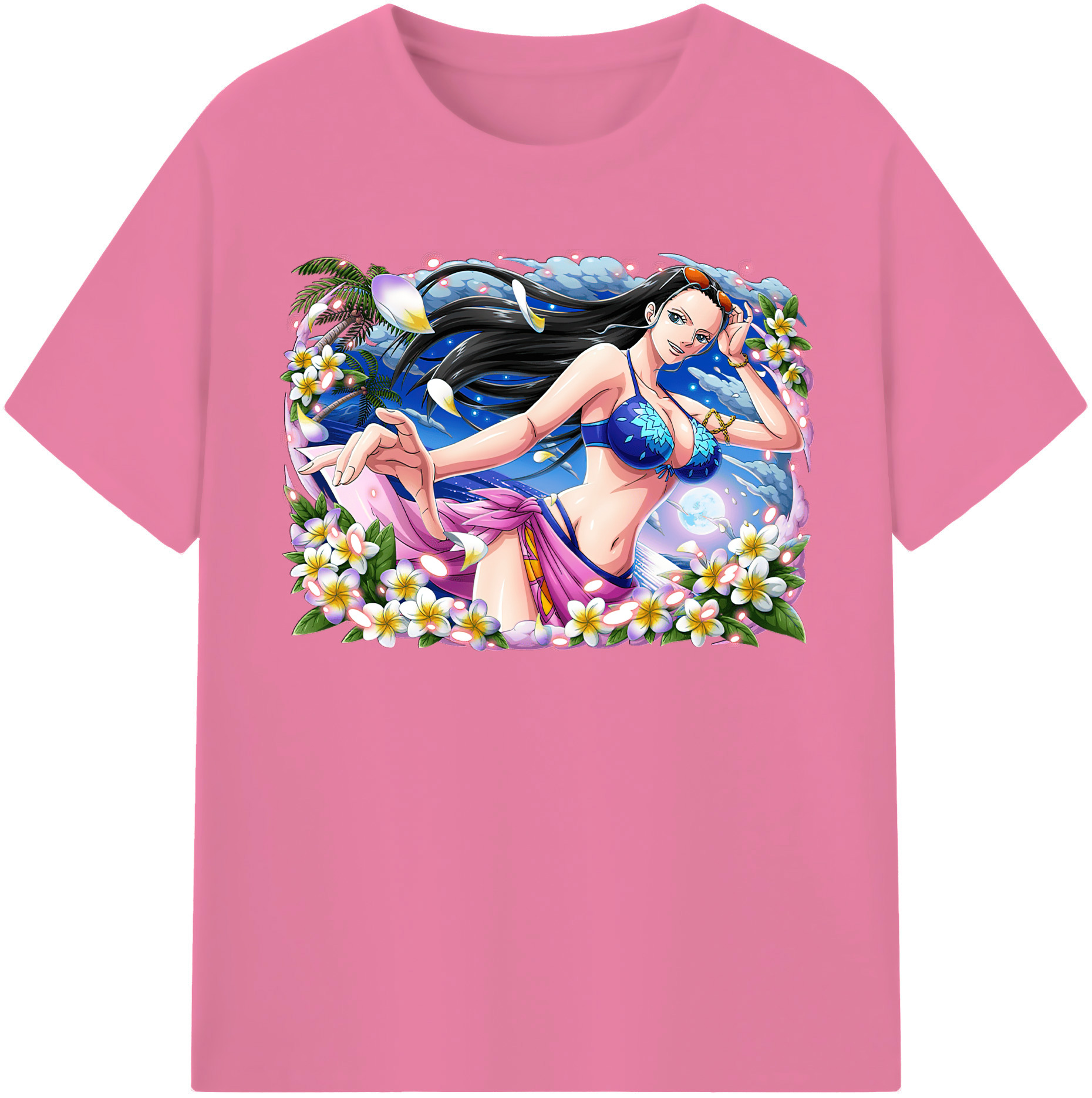 ワンピース ニコ・ロビン ONE PIECE Nico Robin 綿100％半袖Tシャツ（フロントプリント）